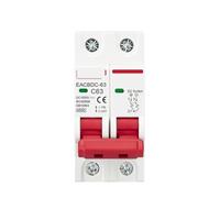 Disyuntor solar fotovoltaico 2P DC 1000V, interruptor de protección contra sobrecarga 6A 10A 16A 20A 25A 32A 40A 50A 63A DC1000V