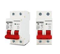 Disyuntor solar MCB de 2 polos CC 1000 V, 6 A, 10 A, 20 A, 25 A, 32 A, 40 A, 50 A, 63 A, CC 1000 V, interruptor de batería de riel DIN for sistema fotovoltaico.(63A)