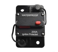 Disyuntor térmico de alta corriente con reinicio manual para vehículos de 12 V 24 V CC, impermeable, clasificaciones de 30 A a 300 A (200 A)