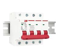 Disyuntor tipo C DZ47 1P 2P 3P 4P 3A-63A CA 230V 400V MCB Protector de sobrecarga corta Montaje en riel DIN Capacidad de corte(4P,20A)