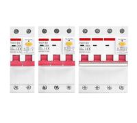 Disyuntor trifásico RCD 3P 4P, Protector contra Fugas, 15 mA, 30 mA, RCBO, 20 A, 25 A, 40 A, 80 A, 230-400 V, Disparo automático, Estrecho, 1 Unidad. Color: 2P. Tamaño: 40.(1,63A 30MA)