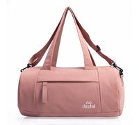 DITCHIL Bolso Deporte Mujer y Bolso Gimnasio Mujer, Bolsa de Deporte Ligera Tipo Duffle Bag para Fitness, Yoga y Viaje, 23L con Correa Ajustable (Rosa)