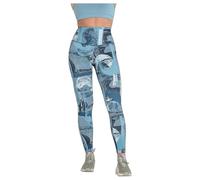 DITCHIL Mallas Deporte Mujer Leggins Polaris Azul Cobalto Running Fitness Yoga Gimnasio Talla L