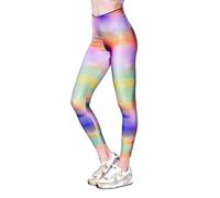 DITCHIL Mallas Deporte Mujer Leggins Strong Multicolor Running Fitness Yoga Gimnasio Talla M