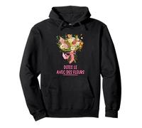 Dites Le Avec Des Fleurs Fleuriste Bouquet Composition Sudadera con Capucha