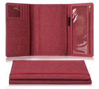 Ditiord Trifold Planner Cover for Rocketbook Smart Notebook | Executive Size A5 (8.8"x6") Portfolio Organizer with File Pocket | Waterproof Protective Case for Rocketbook & Accessories (Fuchsia)