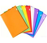DITK-U 40 carpetas de plástico de colores A4, fundas de plástico transparente, fundas para archivos, carpetas de papel de 8 colores, protector de hojas para oficina, escuela, trabajo, informe