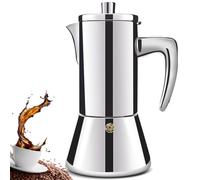 DITOSH 6 Taza Espesada 304 Acero Inoxidable Moka Pot Stovetop Espresso Maker Cafeteras Cafeteras Italianas Capaz Mocha Cafetera Greca Para Casa y Camping 300ml 10oz