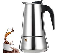 DITOSH Cafetera Espresso de 2 Taza de Acero Inoxidable Moka Pot Cafetera Espresso Percoladora Cafetera Italiana Capaz Cafetera Moka Cafe Classic Maker Para el Hogar y Camping 100ml 3.3oz