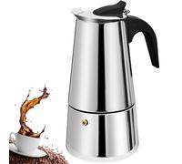 DITOSH Cafetera Espresso de 4 Taza de Acero Inoxidable Moka Pot Cafetera Espresso Percoladora Cafetera Italiana Capaz Cafetera Moka Cafe Classic Maker Para el Hogar y Camping 200ml 6.6oz