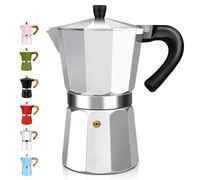 DITOSH Cafetera Expresso Moka Pot Express de 6 Taza de Aluminio Percoladora Cafetera Moka Clásica Italiana Para Preparar Café Italiano y Cubano Para Casa y Camping 300ml 10oz
