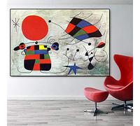 Dittelle Cuadros en Lienzo Arte de la Pared Impresiones de Alta Definición Decoración del Hogar Pinturas Españolas de Joan Miro Póster Nórdico Modular para Habitación de Niños 70x100 cm Sin Marco
