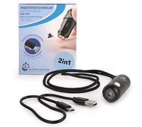 Dittmann BITE GONE - Alivio rápido para picaduras de mosquitos - Lápiz 2en1 antimosquitos eléctrico con calor y luz - Compacto y recargable - Perfecto para camping, senderismo & botiquín de viaje