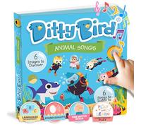 DITTY BIRD Animal Songs: Mi primer libro de sonido interactivo con 6 canciones para aprender inglés mientras te diviertes. Juguete educativo perfecto para bebés y niños a partir de 1 año.