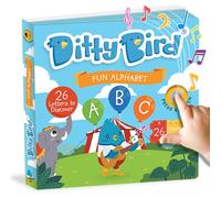 Ditty Bird Aprendizaje interactivo ABC | Libros del alfabeto para niños pequeños de 1 a 3 con 26 teclas | Juguete de terapia del habla | Libro sensorial A - Z para jardín de infantes | Libros estables