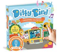 Ditty Bird Canciones Favoritas Interactive Musical Sound Book for Toddlers 1- 3 Bilingual Libro Sonoro En Español Las Ruedas del Autobús