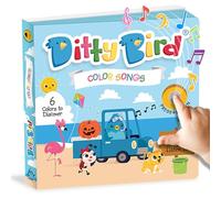 Ditty Bird Edición de libros musicales de colores, juguetes Montessori y recursos de aprendizaje, juguetes sensoriales para niños, libro de rimas infantiles, juguetes interactivos para niños de 1 a 3