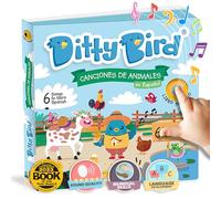 Ditty Bird | Libro Musical Interactivo de Canciones de Animales en Español | Libro Sonoro Bilingüe para Bebés y Niños de 1 a 3 Años | Incluye La Vaca Lola Y Los Pollitos Dicen