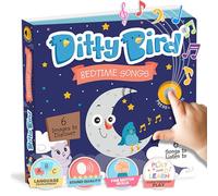 Ditty Bird Bedtime Songs: Mi Primer Libro de Sonido Interactivo con 6 Canciones para Aprender inglés Mientras te diviertes. Juguete Educativo bebés y niños a Partir de 1 año.