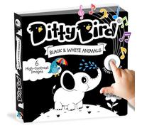 Ditty Bird Libros para bebés | Juguetes sensoriales 0-6 Meses | Libro de Sonido en Blanco y Negro | Juguete Interactivo de educación temprana | Regalo Idea Juego bebé 0-12 mese