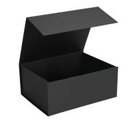 Ditwis Caja de regalo de 12 x 9 x 4 pulgadas con tapa de cierre magnético, caja magnética negra para bodas, padrinos de boda, propuesta de dama de honor, cumpleaños, día de la madre, 1 paquete