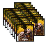 Ditwis Juego de 16 Marcos de Fotos 30x30 sin Cartón, Negro Marco Fotos 20x20 con Cartón, Adecuado para Dormitorios y Salas de Estar, Uso en Pared