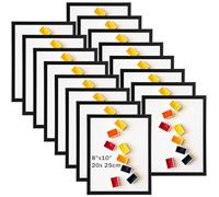 Ditwis Marco 20x25 cm Negro Juego de 16, Adecuado para Fotos, Cuadros y Recuerdos, Exposición Horizontal o Vertical en Pared o Mesa