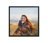 Ditwis Marco 30x30 cm Negro, Marco Cuadrado Adecuado para Fotos e Imágenes, Visualización Horizontal o Vertical en Pared o Mesa