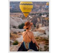 Ditwis Marco 40x50 cm Blanco, Elegante Marco de Grande para Fotos, Posters y Obras de Arte, para Colgar en la Pared