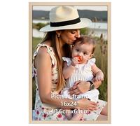 Ditwis Marco 40x60 cm Aluminio Color Madera, Marco de Metal Grande para Fotos, Posters y Obras de Arte, para Colgar en la Pared