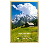 Ditwis Marco 40x60 cm Aluminio Dorado, Marco de Metal Grande para Fotos, Posters y Obras de Arte, para Colgar en la Pared