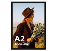 Ditwis Marco A2 de Aluminio Negro, Gran Formato para Pósters, Fotos y Puzzles, para Salones, Oficinas y Galerías