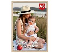 Ditwis Marco A3 Color Madera, Moderno Marco de Grande para Fotos, Posters y Obras de Arte, para Colgar en la Pared