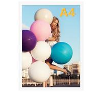 Ditwis Marco A4 Blanco para Documentos, Certificados y Fotos (21x29,7 cm), Marco de Fotos Elegante para Salones, Dormitorios y Oficinas