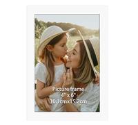 Ditwis Marco de Fotos 10x15 cm Blanco, Elegante Marco Apto para Fotos, Cuadros y Recuerdos, Exposición Horizontal o Vertical en Pared o Mesa