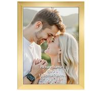 Ditwis Marco de Fotos 13x18 cm Dorado, Marco Moderno Adecuado para Fotos, Cuadros y Recuerdos, Exposición Horizontal o Vertical en Pared o Mesa