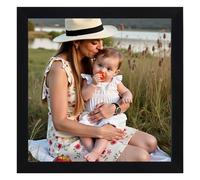 Ditwis Marco de Fotos 15x15 cm Negro, Marco Cuadrado Adecuado para Fotos e Imágenes, Visualización Horizontal o Vertical en Pared o Mesa