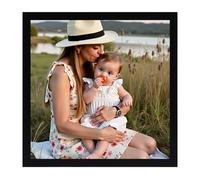 Ditwis Marco de Fotos 20x20 cm Negro, Marco Cuadrado Adecuado para Fotos e Imágenes, Visualización Horizontal o Vertical en Pared o Mesa