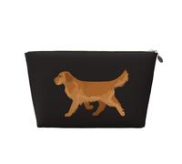 DITXIT Gudetama - Bonita bolsa de cosméticos de viaje, organizador de maquillaje, bolsa de aseo con cremallera, monedero para mujeres y niñas, lindo golden retriever, Talla única