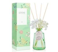 DIUFJAG 180ml - Té Verde Rosa Rose Green Tea Difusor de Aroma con 8 Varillas, Ambientador para Dormitorio,Oficina,Baño,Estantería