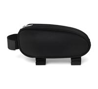 DiULi Bolsa para Cuadro de Bicicleta, 24x10,5x7cm Bolsa Cuadro de Tubo Delantero de Bici, Bolso de Almacenamiento para MTB BMX Bicicleta Carretera Ciclismo, Moda y Multifuncional (Forma de Bala-Negro)