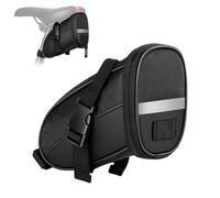 DiULi Bolsa Sillín Bicicleta, Bolsas de Sillín Reflectante en Forma de Cuña | Bolsa de Asiento para Bicicleta Carretera Montaña MTB Bici,Borsello Herramientas para Sillin,Hebilla de Liberación Rápida
