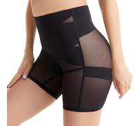DiULi Braga Faja Reductora Mujer, Braga Faja sin Costuras, Braguitas Alta Reductora Invisible, Braguitas Moldeadoras para Postparto Recuperación, Transpirable, Shapewear Pantalones Cortos (Negro-L)