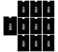 DiULi Fundas para Tarjetas de Crédito Antipiratería, 12 Piezas Fundas de Bloqueo RFID, Protector de Tarjetas de Identificación RFID, Custodia Porta Carte AntiRFID NFC para Uso Diario y Viajar, Negro