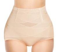 DiULi Mujer Shapewear Braguitas, Fajas Reductoras Sin Costuras, Braga Faja con Efecto Adelgazante, Invisible Abdomen, Braguitas Moldeadoras para Postparto Recuperación (Color Piel)