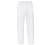 DiULi Pantalón Sanitario Unisex, Medicos Pantalón de Trabajo, Pantalon Blanco Trabajo Cintura Elástica con 2 Bolsillos, Antilejía, No Destiñe, Trabajos Médicos, de Enfermería y Servicios Hoteleros,XXL