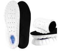 DiULi Plantillas Gel Hombre Trabajo Mujer, 1 par Plantillas de Gel Memory Foam, Plantilla de Espuma Soporte de Colchón de Aire, Amortiguadora Plantilla Nube Confort para Cuidado de Pies,Negro(38,5-39)