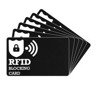 DiULi Tarjeta Anti RFID/NFC, 6 Piezas Tarjetas de Bloqueo RFID, Tarjetas Anti RFID Fraude Protección, Ligero y Portátil, Seguro y Duradero, Adecuado para Uso Diario y Viajes (Tipo B Negro+Blanco)