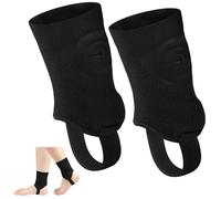 DiULi Tobillera de Fútbol Adolescentes,1 par Soporte de Tobillo de Fútbol,Almohadilla de Tobillo,Protección de Tobillera para Futbol,Voleibol,Correr y Fitness,Prevención de Lesiones Deportivas Negro,M