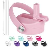 Diumepo Tapa con popote para Hydro Flask, tapa de popotes de repuesto para botellas de agua de boca ancha Hydroflask de 12 a 64 onzas, tapa de cubierta antipolvo compatible con botellas de agua de